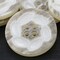 50L (32mm / 1.25") Beige Shell Look Buttons Swirl Ivory Pattern Large Four Hole Coat Button